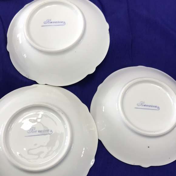 Vintage Bavaria Empress Dresden Flowers Berry Bowl Set (7 piece set) - Picture 11 of 16